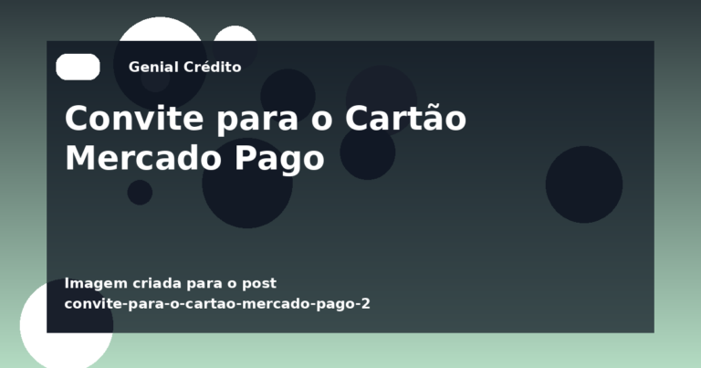 Convite para o Cartão Mercado Pago