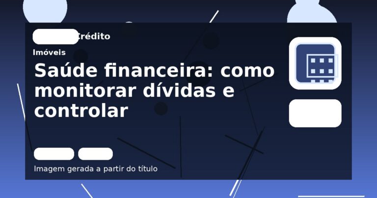 Saúde financeira: como monitorar dívidas e controlar