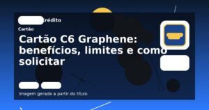 Cartão C6 Graphene: benefícios, limites e como solicitar