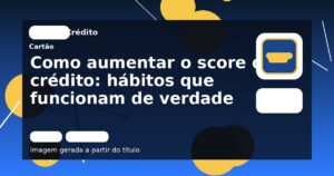 Como aumentar o score de crédito: hábitos que funcionam de verdade