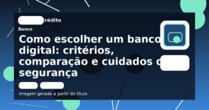Como escolher um banco digital: critérios, comparação e cuidados de segurança