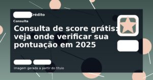 Consulta de score grátis: veja onde verificar sua pontuação em 2025