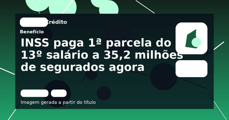 INSS paga 1ª parcela do 13º salário a 35,2 milhões de segurados agora