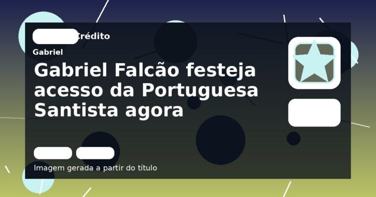 Gabriel Falcão festeja acesso da Portuguesa Santista agora
