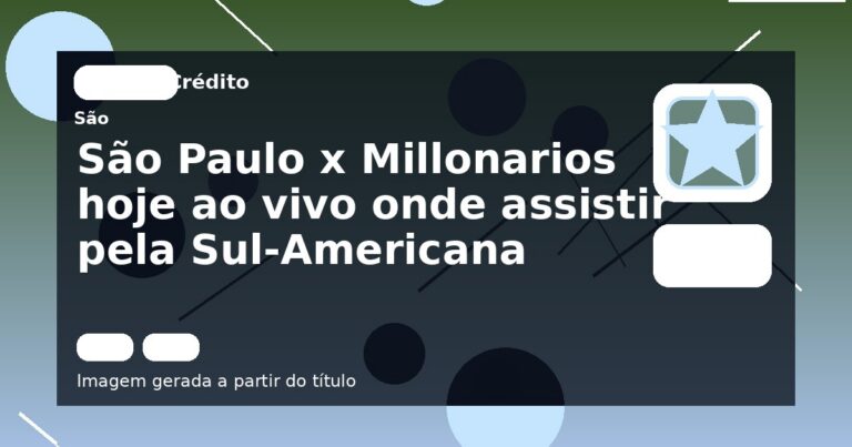 São Paulo x Millonarios hoje ao vivo onde assistir pela Sul-Americana
