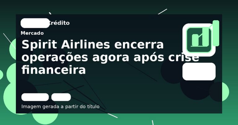 Spirit Airlines encerra operações agora após crise financeira