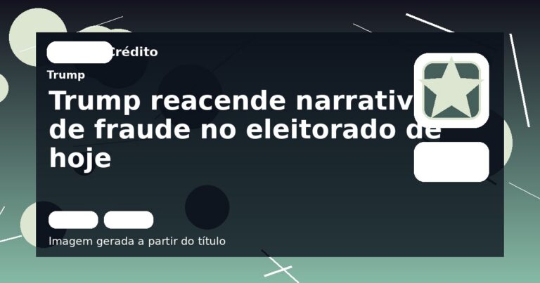 Trump reacende narrativa de fraude no eleitorado de hoje