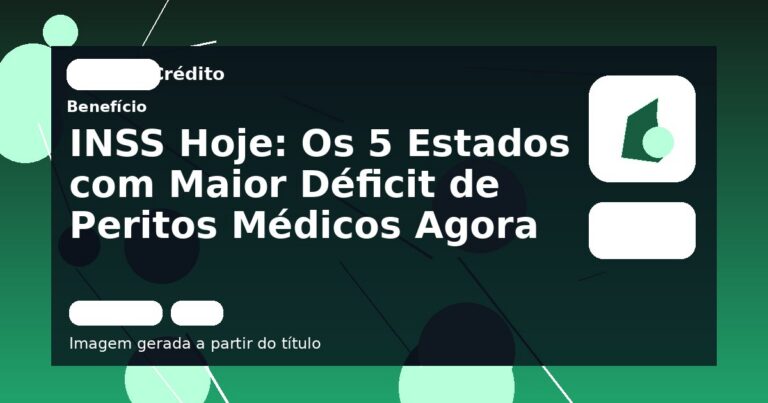 INSS Hoje: Os 5 Estados com Maior Déficit de Peritos Médicos Agora