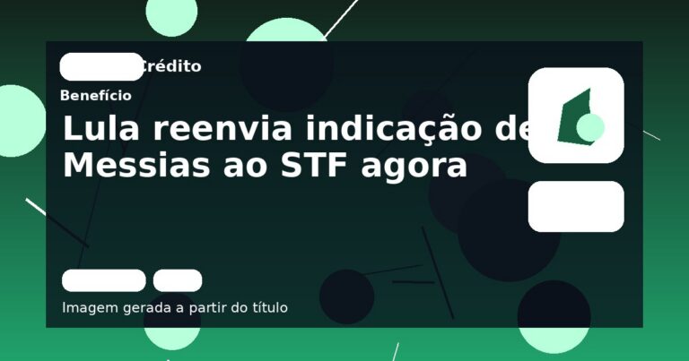 Lula reenvia indicação de Messias ao STF agora