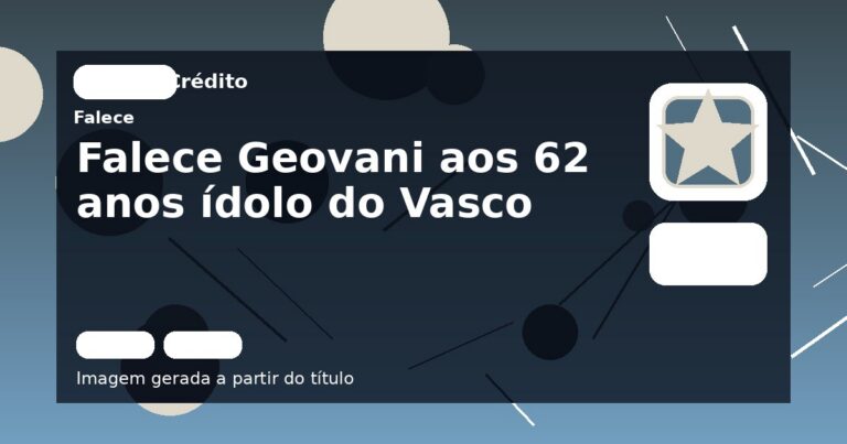 Falece Geovani aos 62 anos ídolo do Vasco