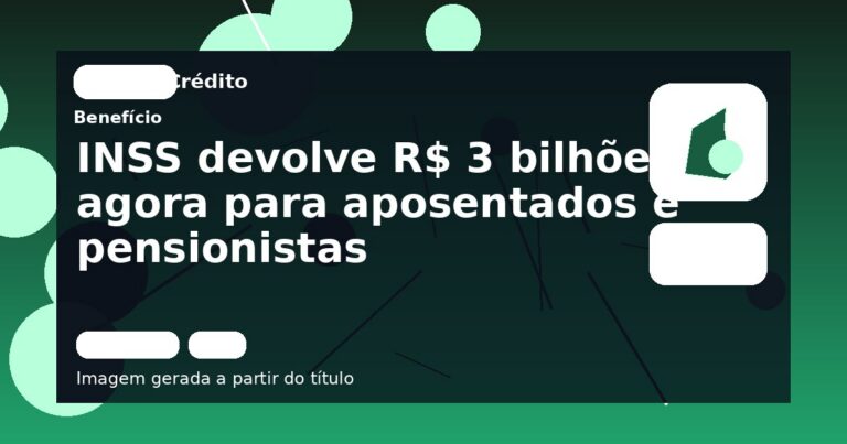 INSS devolve R$ 3 bilhões agora para aposentados e pensionistas
