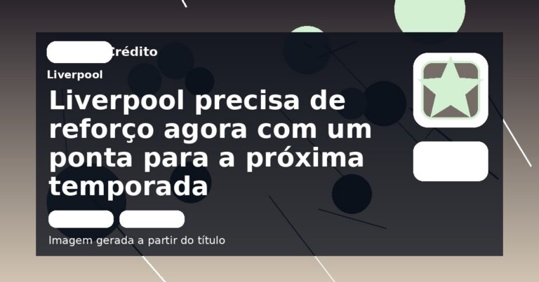 Liverpool precisa de reforço agora com um ponta para a próxima temporada