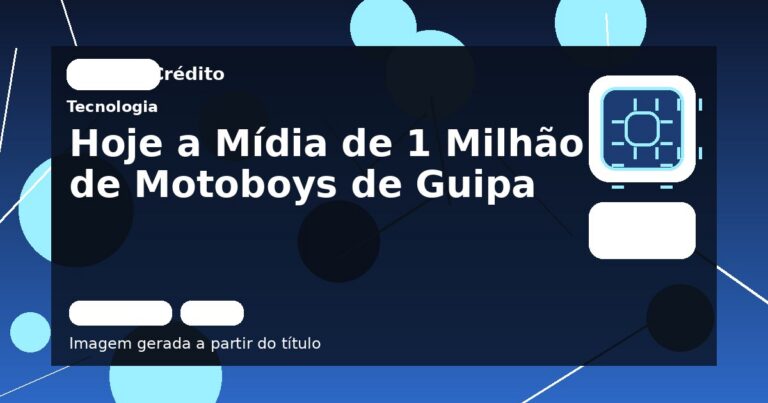 Hoje a Mídia de 1 Milhão de Motoboys de Guipa