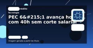 PEC 6×1 avança hoje com 40h sem corte salarial
