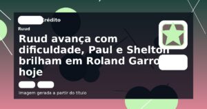 Ruud avança com dificuldade, Paul e Shelton brilham em Roland Garros hoje