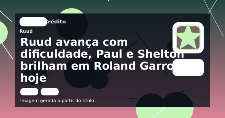 Ruud avança com dificuldade, Paul e Shelton brilham em Roland Garros hoje