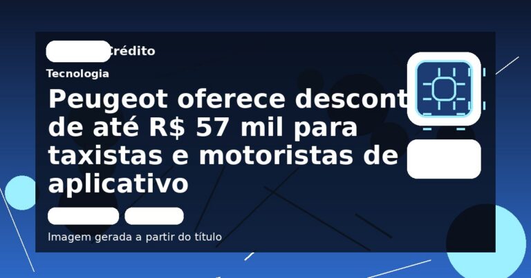 Peugeot oferece descontos de até R$ 57 mil para taxistas e motoristas de aplicativo