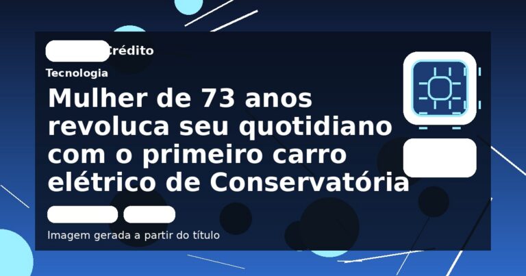 Mulher de 73 anos revoluca seu quotidiano com o primeiro carro elétrico de Conservatória