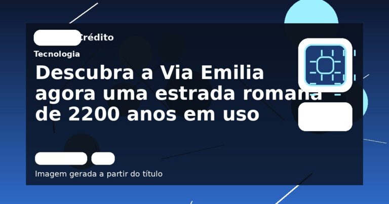 Descubra a Via Emilia agora uma estrada romana de 2200 anos em uso