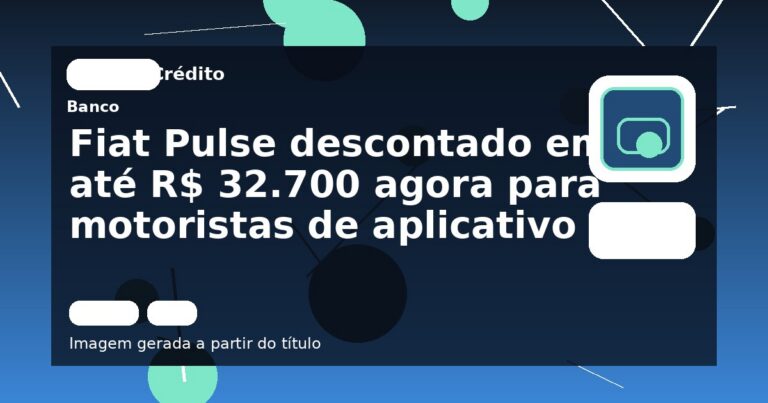 Fiat Pulse descontado em até R$ 32.700 agora para motoristas de aplicativo