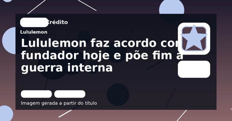 Lululemon faz acordo com fundador hoje e põe fim à guerra interna