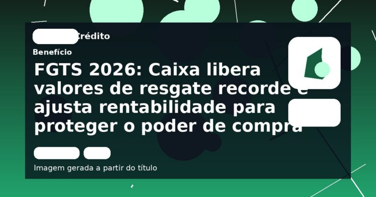 FGTS 2026: Caixa libera valores de resgate recorde e ajusta rentabilidade para proteger o poder de compra