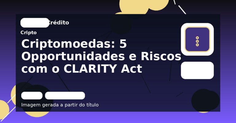 Criptomoedas: 5 Opportunidades e Riscos com o CLARITY Act