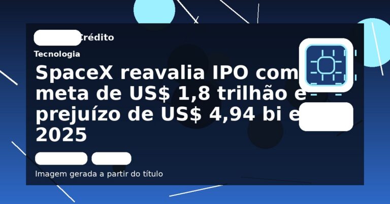 SpaceX reavalia IPO com meta de US$ 1,8 trilhão e prejuízo de US$ 4,94 bi em 2025