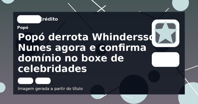 Popó derrota Whindersson Nunes agora e confirma domínio no boxe de celebridades