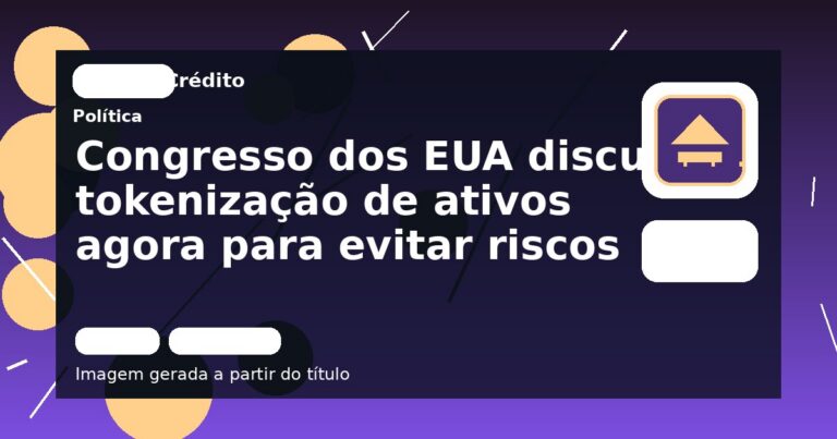 Congresso dos EUA discute tokenização de ativos agora para evitar riscos
