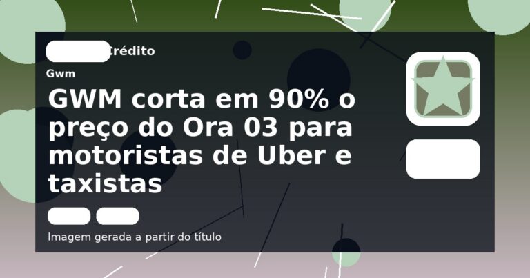 GWM corta em 90% o preço do Ora 03 para motoristas de Uber e taxistas
