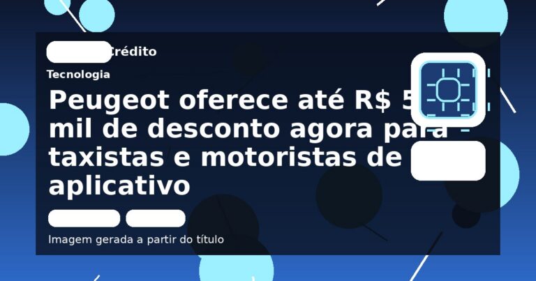 Peugeot oferece até R$ 57 mil de desconto agora para taxistas e motoristas de aplicativo