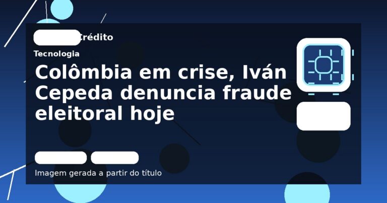 Colômbia em crise, Iván Cepeda denuncia fraude eleitoral hoje