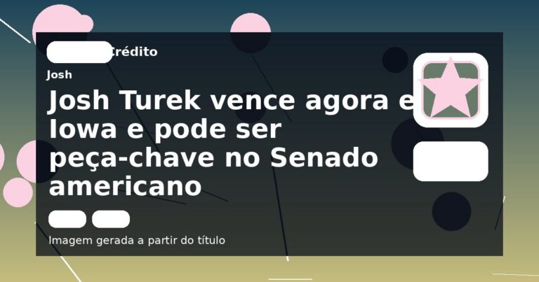 Josh Turek vence agora em Iowa e pode ser peça-chave no Senado americano