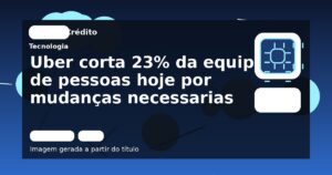 Uber corta 23% da equipe de pessoas hoje por mudanças necessarias