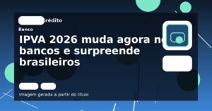 IPVA 2026 muda agora nos bancos e surpreende brasileiros