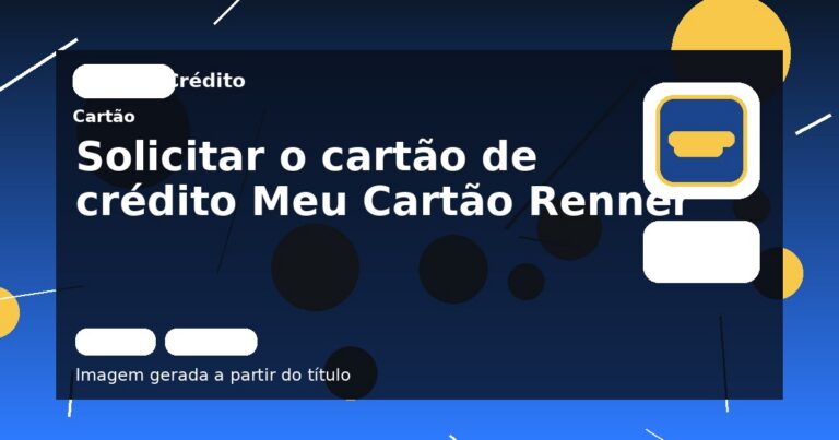 Solicitar o cartão de crédito Meu Cartão Renner